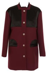 Balenciaga Virgin Wool and Techno-satin Coat