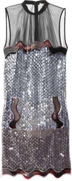 Christopher Kane Alexa Sequined Tulle Dress - Lyst