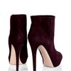 D&g Dita Suede High Heeled Platform Ankle Boot in Purple (burgundy) - Lyst