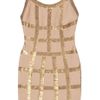 Hervé Léger Sequined Bandage Dress in Beige (nude) - Lyst