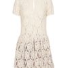 Opening Ceremony Dropped Waist Lace Dress with Tartan Skirt Backing in White - Lyst