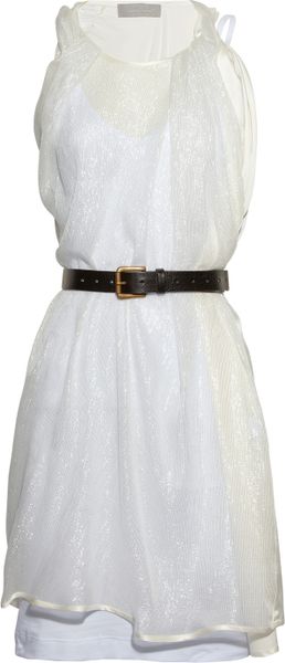 Preen Coil Metallic Silk Dress - Lyst