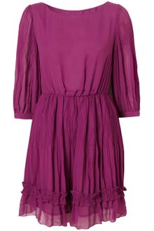 Topshop Pleated Frill Dress - Lyst