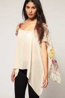 ASOS Collection Asos Butterfly Printed Back Top - Lyst