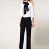 Asos Collection Asos Cotton Shirt with Contrast Satin Bow in White - Lyst