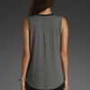 Mason By Michelle Mason Silk Inset Tank in Med Grey/black in Gray (med grey & black) - Lyst