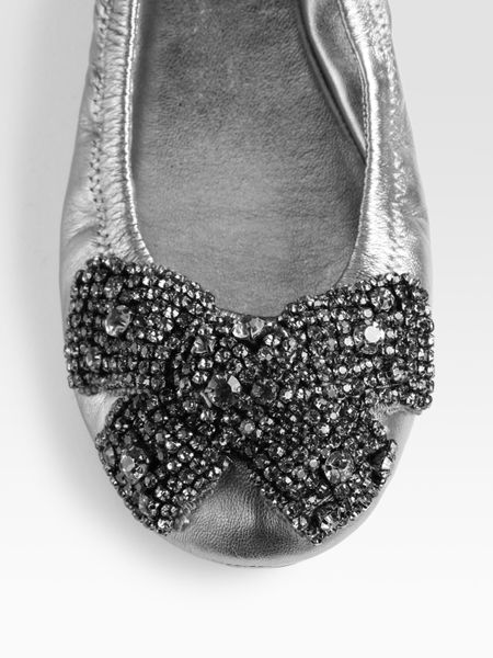 tory burch crystal strap ballet flat