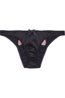Agent Provocateur Emenuell Satin and Lace Briefs - Lyst