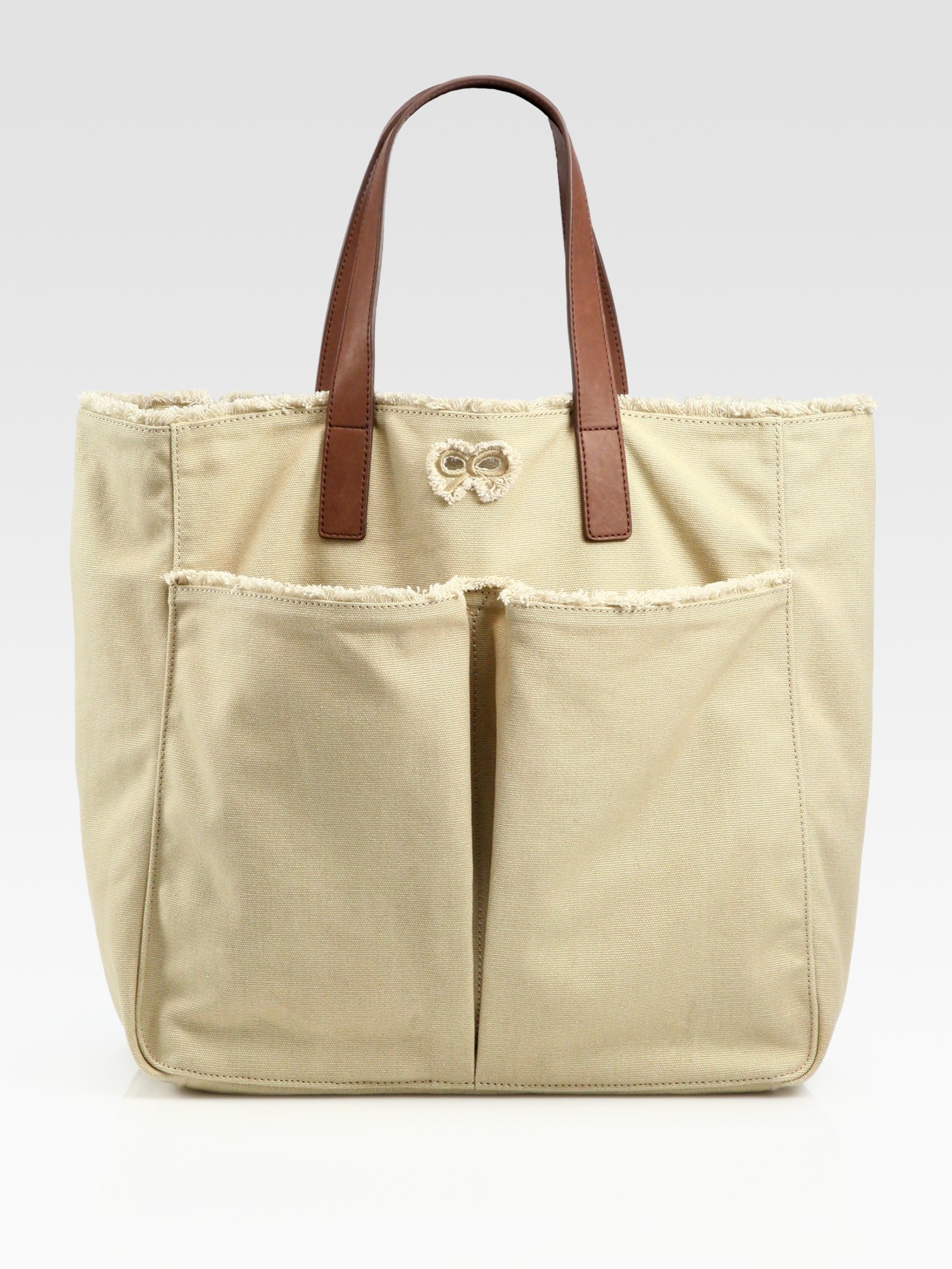 Anya Hindmarch Nevis Canvas Tote Bag in Beige Lyst