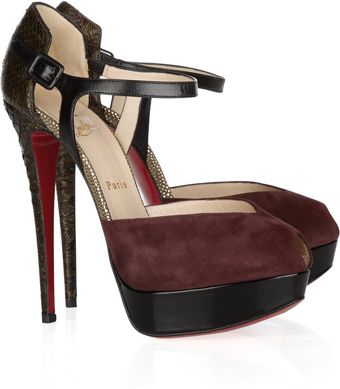 Christian Louboutin No. 299 150 Suede and Python Sandals - Lyst