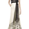 Kay Unger Embroidered Silksatin Gown in Black - Lyst