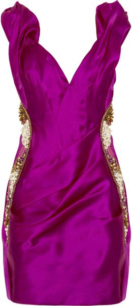 Marchesa Embellished Silk-organza Dress - Lyst