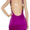Marchesa Embellished Silkorganza Dress in Purple (pink) - Lyst