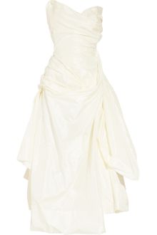 Vivienne Westwood Gold Label Feather Draped Silk-taffeta Gown - Lyst