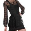 Amen Silk Blouse with Lace Detail in Black - Lyst