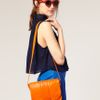 Asos Collection Asos Leather Flat Lock Shoulder Bag in Orange - Lyst