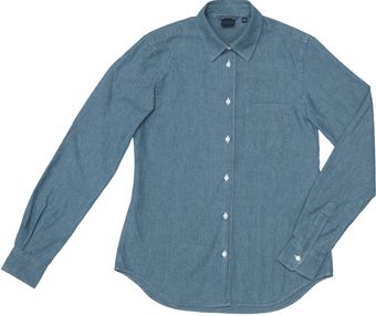 Aspesi Shirt in Cotton Chambray - Lyst