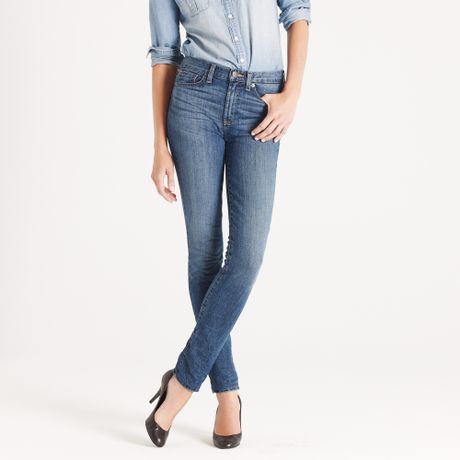 J.crew Highwaisted Skinny Jean in Adore Me Wash in Blue (adore me wash) - Lyst