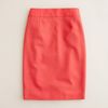 J.crew Pencil Skirt in Wool Crepe in Red (decadent red) - Lyst