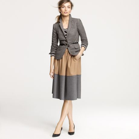 J.crew Twotone Circle Skirt in Gray (saddle) - Lyst