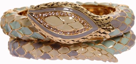 Roberto Cavalli Snake Double Bracelet in Animal (snake) - Lyst