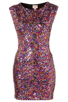 Topshop Sequin Bodycon Dress By Dress Up - Lyst