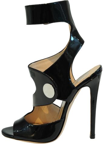 Versace Patent Leather Sandal - Lyst