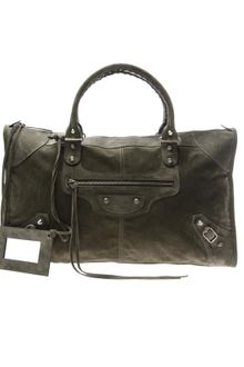 Balenciaga Work Large Suede Handbag - Lyst