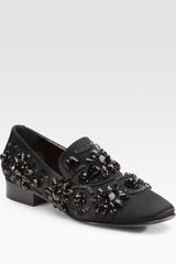 Giambattista Valli Embellished Satin Loafers