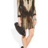 Mcq By Alexander Mcqueen Phantom Print Silk Dress in Brown (multicolored) - Lyst