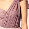 Asos Collection Asos Petite Exclusive Asymmetric Feather Bandeau Dress in Purple (nude) - Lyst