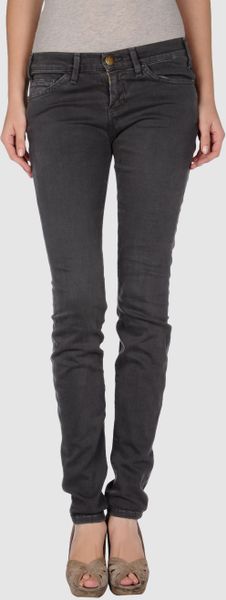 Current/elliott Current/elliott  Denim Pants in Gray (lead) - Lyst
