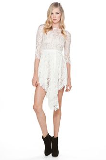 Lover Serpent Lace Dress in Ivory - Lyst