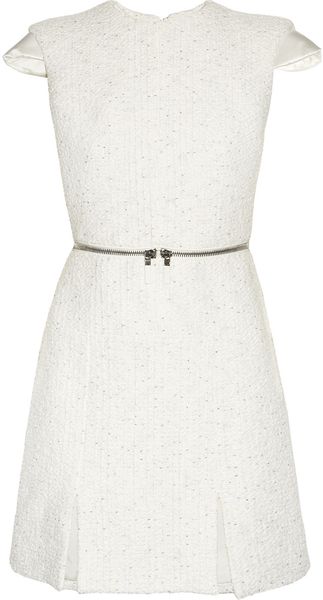 Alexander McQueen Bouclé-tweed Mini Dress - Lyst