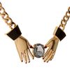 Asos Collection Asos Hands Holding Stone Collar Necklace in Gold - Lyst