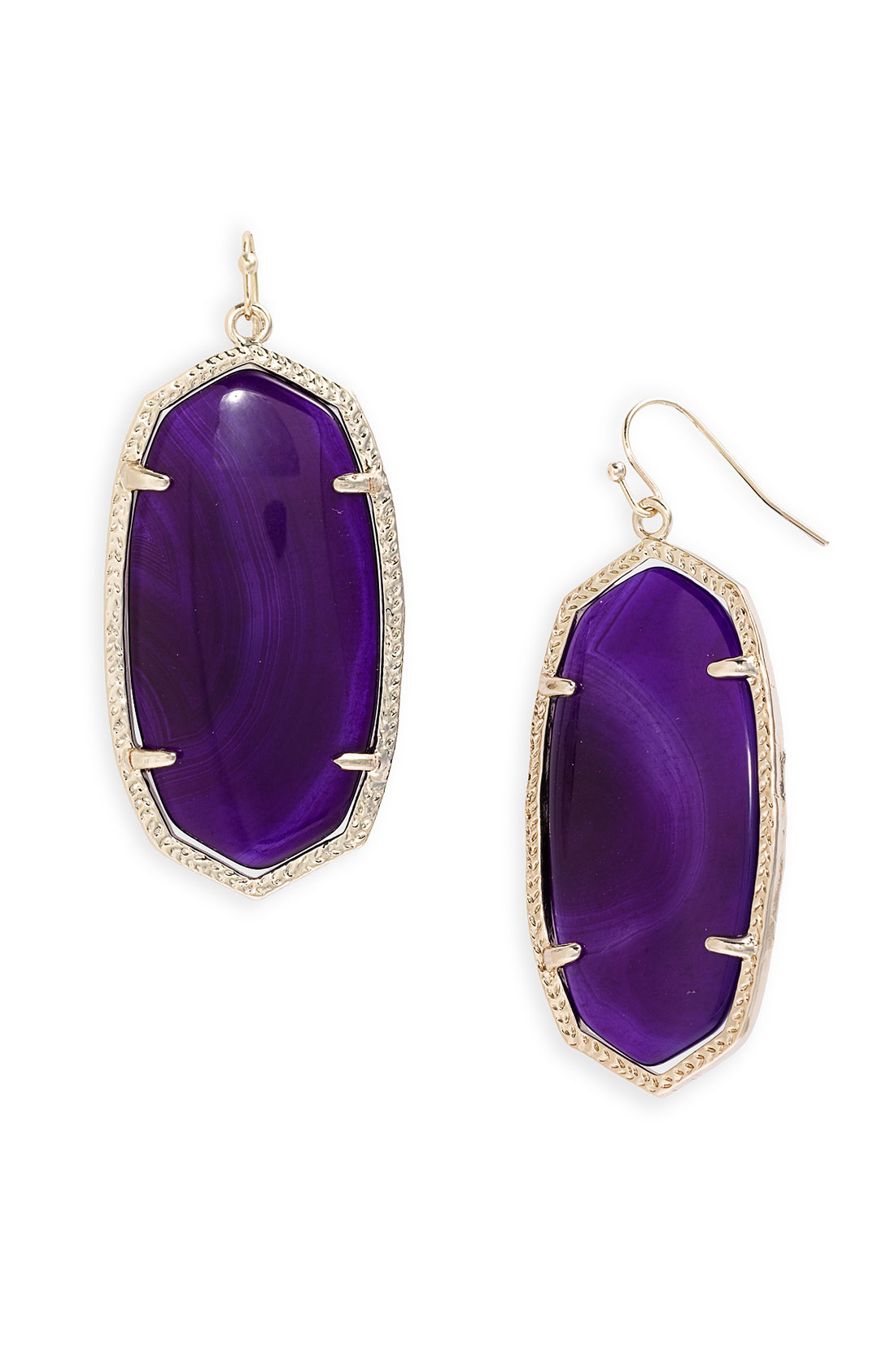 Kendra Scott Danielle Oval Earrings in Purple (purple agate) Lyst
