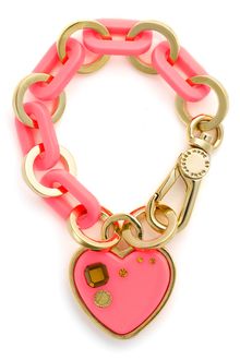 Marc By Marc Jacobs Big Charms Heart Charm Bracelet - Lyst