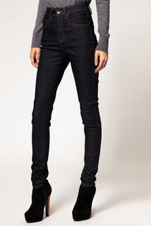Selected /femme Selected High Waist Skinny Jeans - Lyst