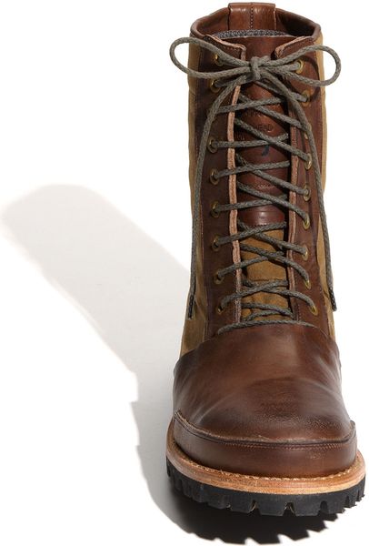 timberland canvas and leather boots