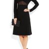 Versus Woolcrepe and Boned Tulle Dress in Black - Lyst