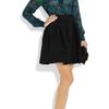 Zac Posen Pleated Crepe Aline Skirt in Black - Lyst