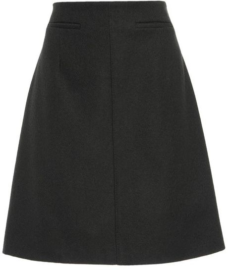 Golden Goose Deluxe Brand Brushed Woolblend Pencil Skirt in Green (olive) - Lyst