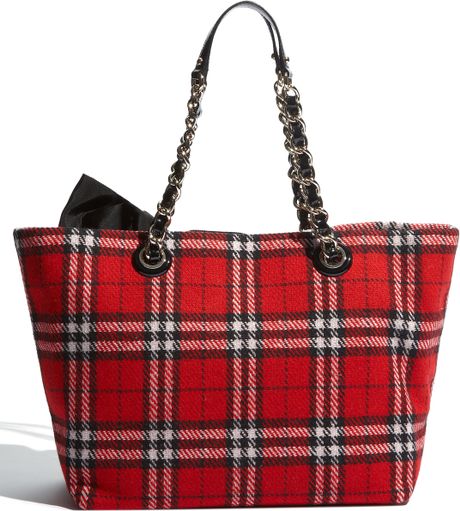 kate spade red plaid handbag