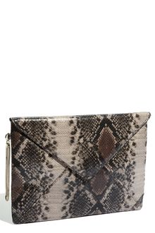 French Connection Secret Faux Leather Clutch - Lyst