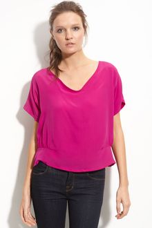 Myne Leah Crop Open Back Blouse - Lyst