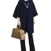 Roksanda Ilincic Woolcrepe Swing Coat in Blue (black navy) - Lyst