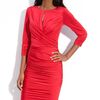 Tadashi Shoji Ruched Jersey Sheath Dress in Red (claret) - Lyst