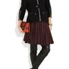Hussein Chalayan Gathered Wooljersey Skirt in Purple (burgundy) - Lyst