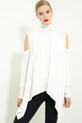 Donna Karan New York Cold-shoulder Draped Cardigan