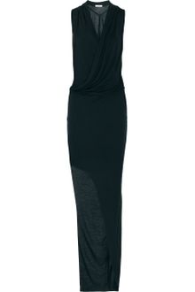 Black Jersey Maxi Dress on Helmut Lang Asymmetric Stretch Jersey Maxi Dress   Lyst